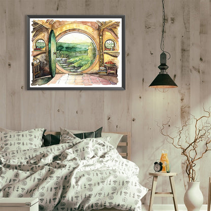Window View - Full Round Drill Diamond Painting 40*30CM