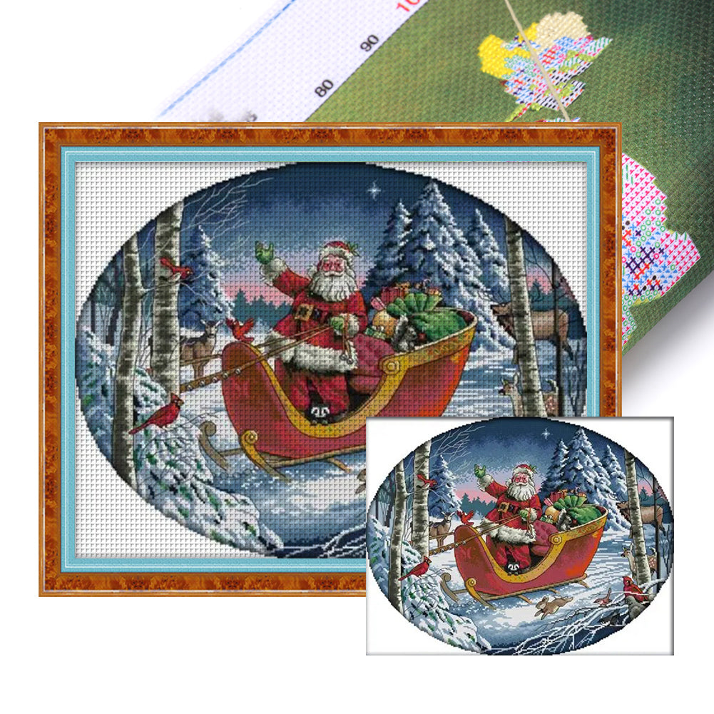 Santa Claus - 14CT Stamped Cross Stitch 53*44CM