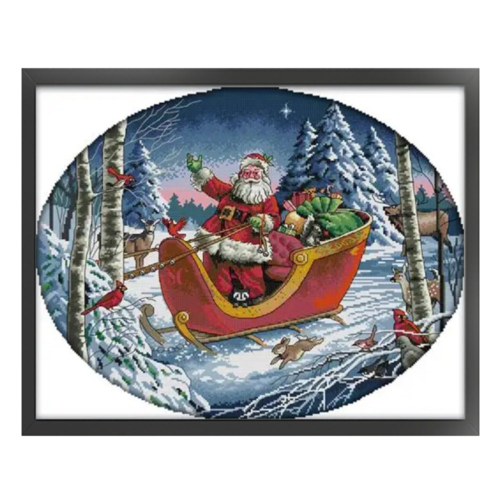 Santa Claus - 14CT Stamped Cross Stitch 53*44CM