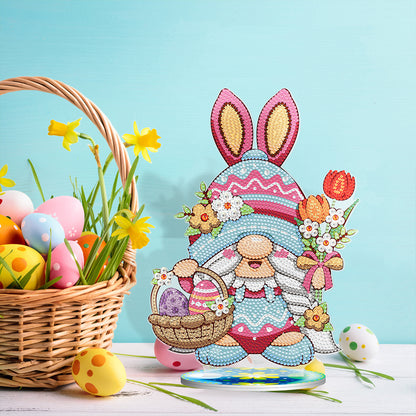 DIY Diamond Painting Desktop Ornaments Kit for Office Decor (Easter Egg Gnome)