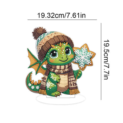 Baby Dinosaur Round Diamond Painting Desktop Decoration for Office Desktop Decor