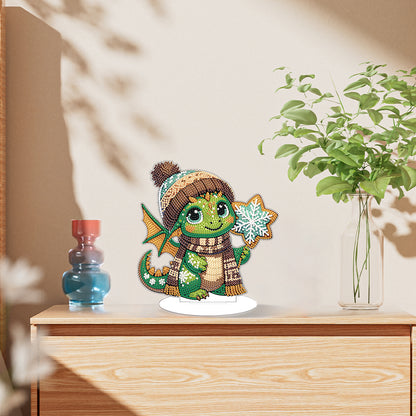 Baby Dinosaur Round Diamond Painting Desktop Decoration for Office Desktop Decor