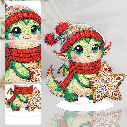 Baby Dinosaur Round Diamond Painting Desktop Decoration for Office Desktop Decor