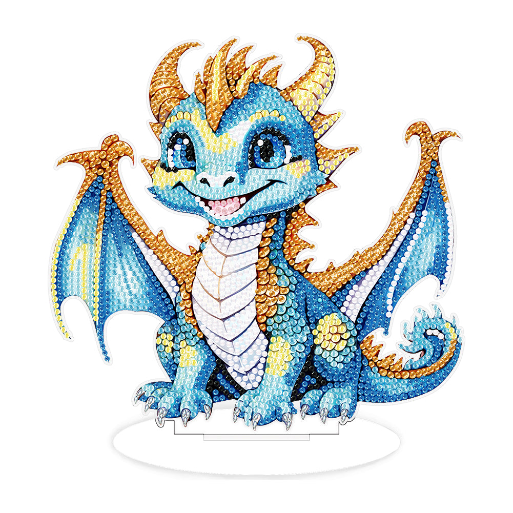 Baby Dinosaur Round Diamond Painting Desktop Decoration for Office Desktop Decor