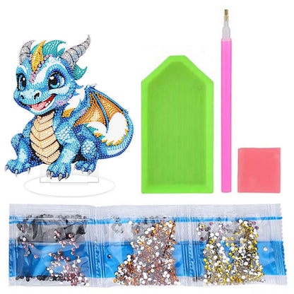 Baby Dinosaur Round Diamond Painting Desktop Decoration for Office Desktop Decor