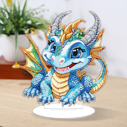 Baby Dinosaur Round Diamond Painting Desktop Decoration for Office Desktop Decor