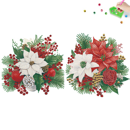 2 PCS Christmas Saffron Special Shape Diamond Painting Sticker for for Boy Girls