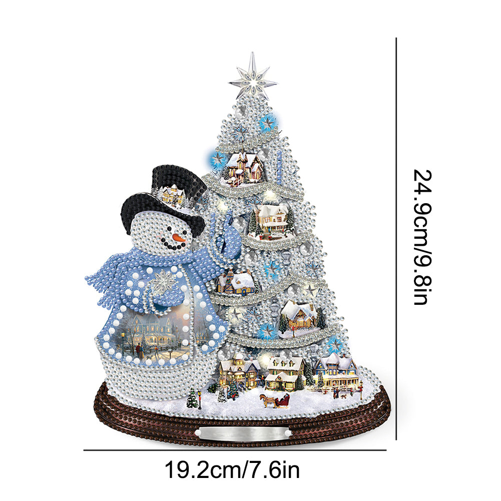 2 PCS Christmas Snowman Special Shape Diamond Painting Sticker for Boy Girl Gift