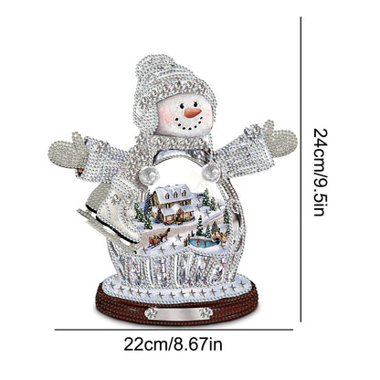 2 PCS Christmas Snowman Special Shape Diamond Painting Sticker for Boy Girl Gift