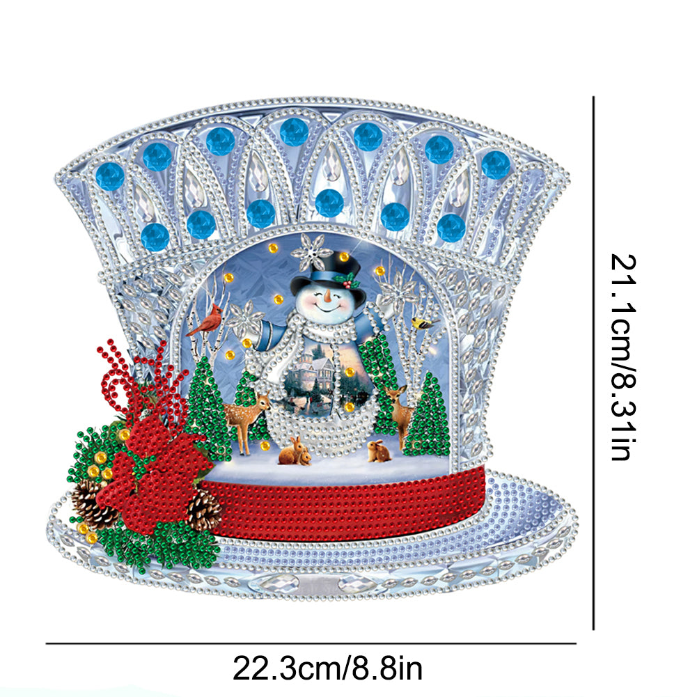 2 PCS Christmas Snowman Special Shape Diamond Painting Sticker for Boy Girl Gift