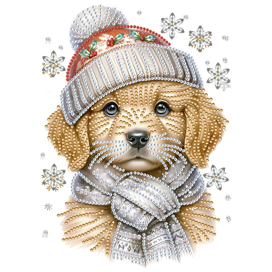 Christmas Puppy - Special Shaped Drill Diamond Painting 30*30CM