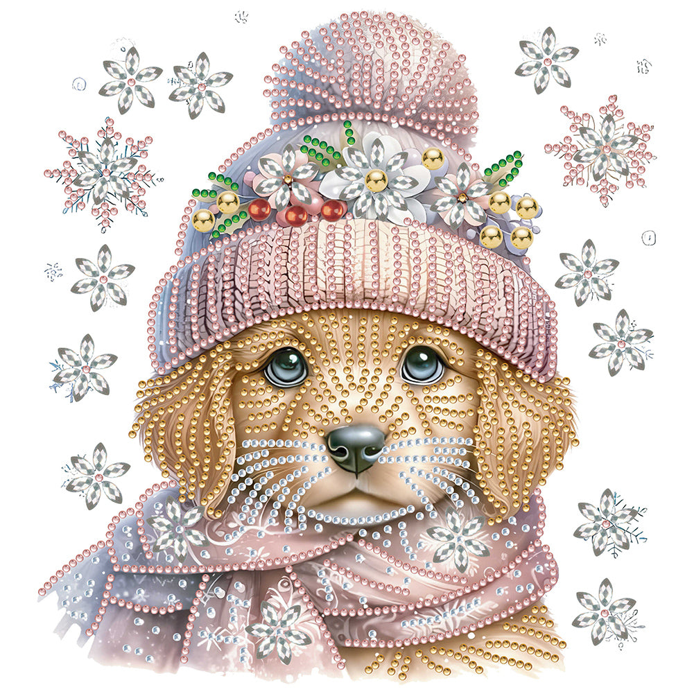 Christmas Puppy - Special Shaped Drill Diamond Painting 30*30CM