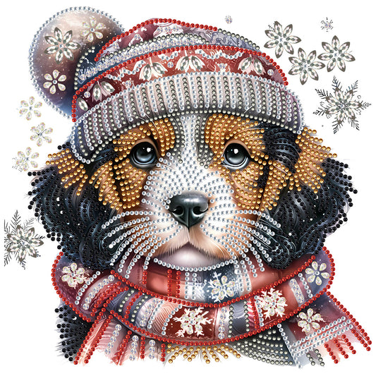 Christmas Puppy - Special Shaped Drill Diamond Painting 30*30CM