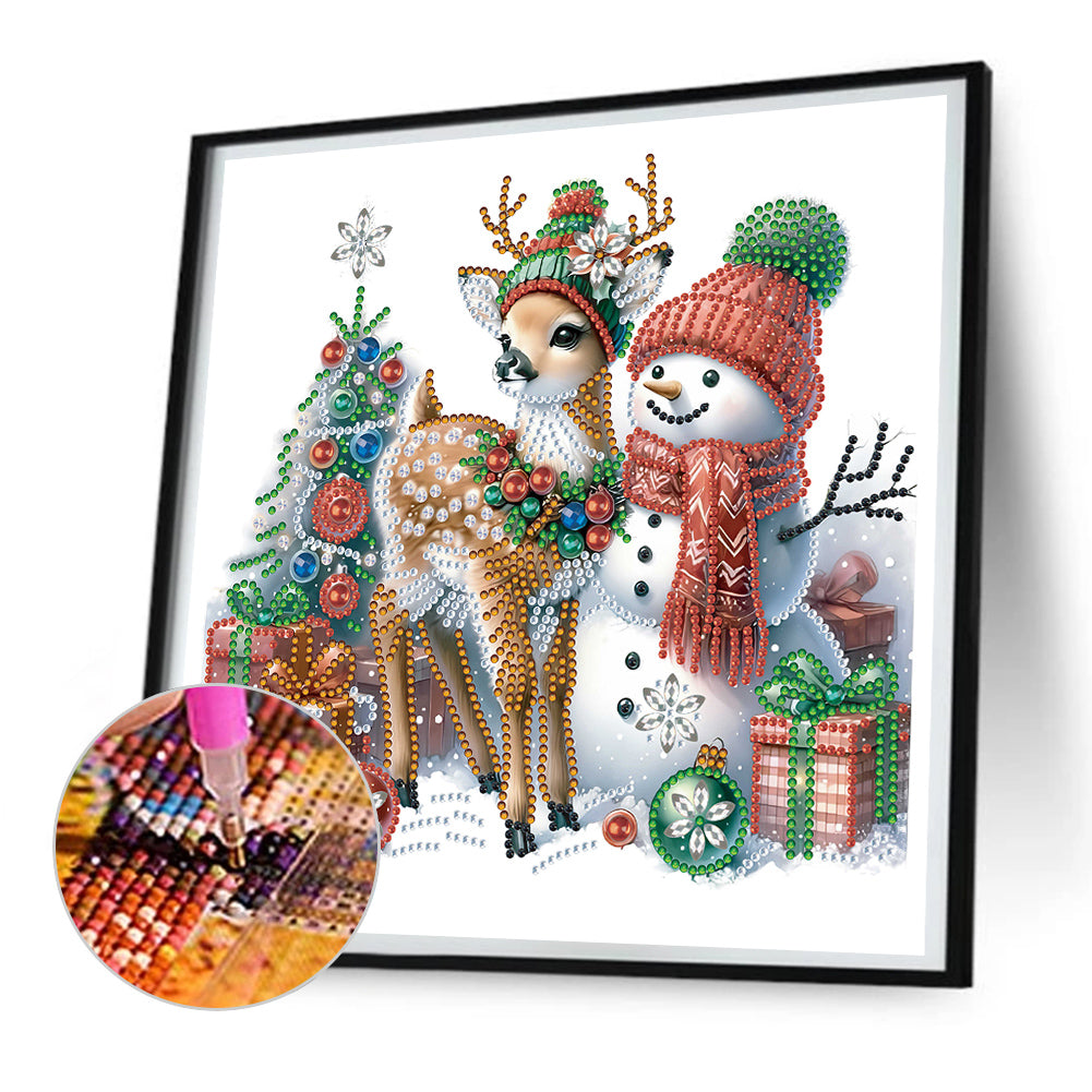 Christmas Snowman - Special Shaped Drill Diamond Painting 30*30CM