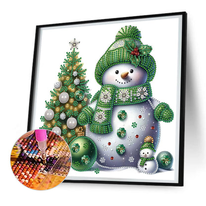 Christmas Snowman - Special Shaped Drill Diamond Painting 30*30CM