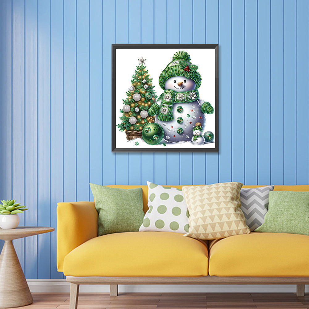 Christmas Snowman - Special Shaped Drill Diamond Painting 30*30CM