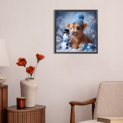 Snowman Calf - Full Round Drill Diamond Painting 30*30CM