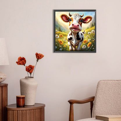 Dairy Cow - Full Round Drill Diamond Painting 30*30CM