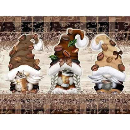Coffee Bean Gnome - Full Round Drill Diamond Painting 40*30CM