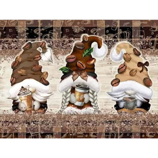 Coffee Bean Gnome - Full Round Drill Diamond Painting 40*30CM