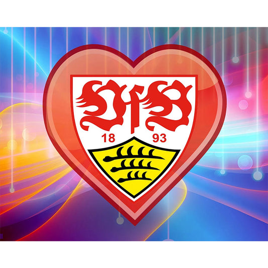 Stuttgart Flag - Full Round Drill Diamond Painting 50*40CM