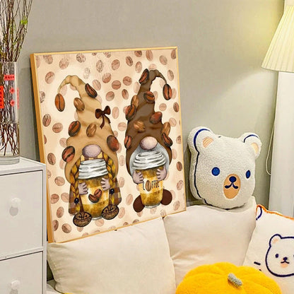 Coffee Bean Gnome - Full Round Drill Diamond Painting 40*40CM