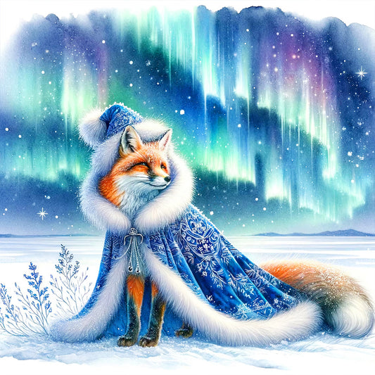 Aurora Fox - Full Round Drill Diamond Painting 30*30CM