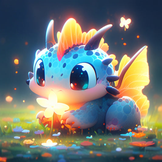 Leaf Dinosaur - Full Round Drill Diamond Painting 30*30CM