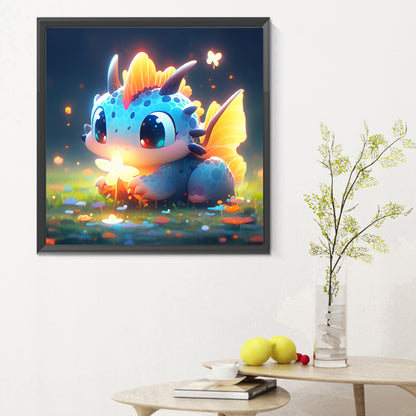 Leaf Dinosaur - Full Round Drill Diamond Painting 30*30CM