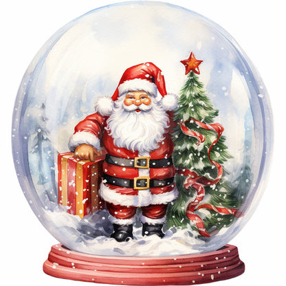 Santa Claus Crystal Ball - 11CT Stamped Cross Stitch 40*40CM