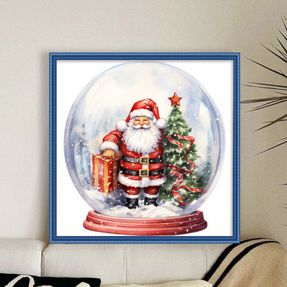 Santa Claus Crystal Ball - 11CT Stamped Cross Stitch 40*40CM