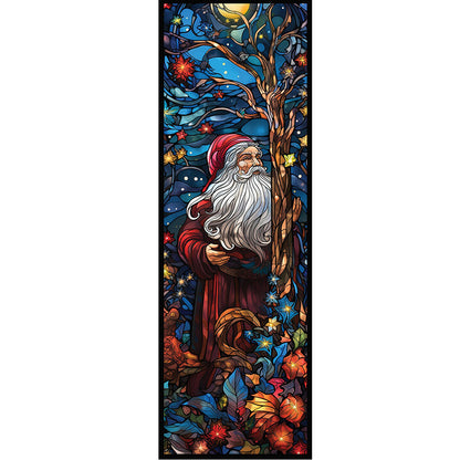 Glass Painting-Santa Claus - 14CT Stamped Cross Stitch 35*90CM