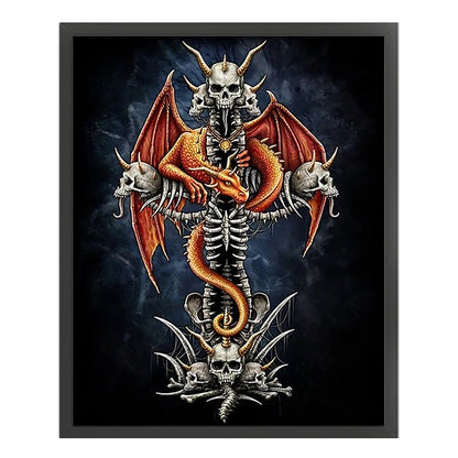 Skeleton Dragon - 11CT Stamped Cross Stitch 50*60CM