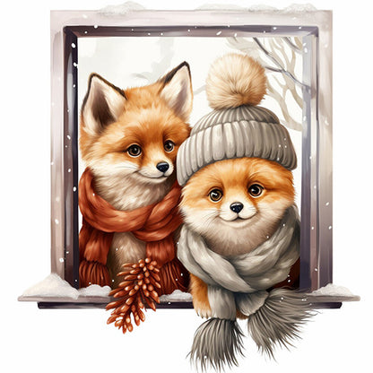 Winter Fox - 18CT Counted Cross Stitch 30*30CM