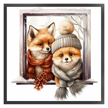 Winter Fox - 18CT Counted Cross Stitch 30*30CM