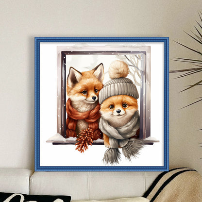 Winter Fox - 18CT Counted Cross Stitch 30*30CM