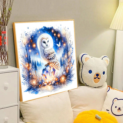 Owl - Full Round Drill Diamond Painting 40*40CM