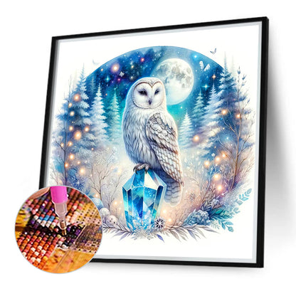 Owl - Full Round Drill Diamond Painting 40*40CM