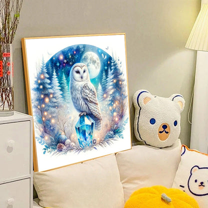 Owl - Full Round Drill Diamond Painting 40*40CM