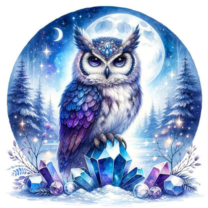 Owl - Full Round Drill Diamond Painting 40*40CM