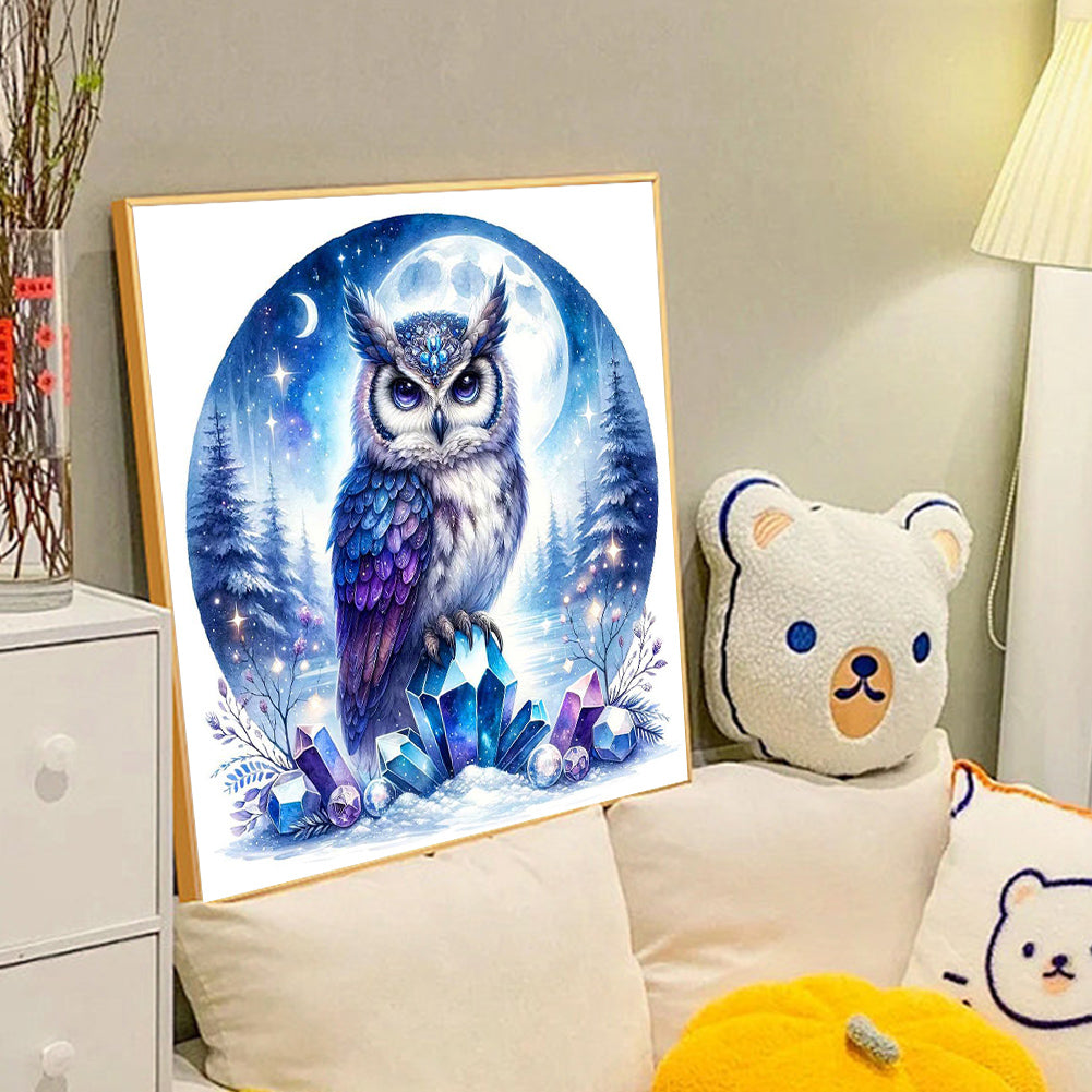 Owl - Full Round Drill Diamond Painting 40*40CM