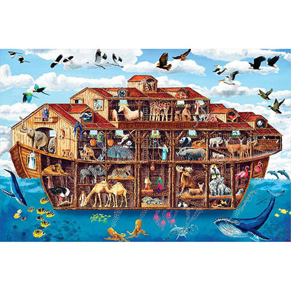 Animals On Noah'S Ark - 11CT Stamped Cross Stitch 70*50CM