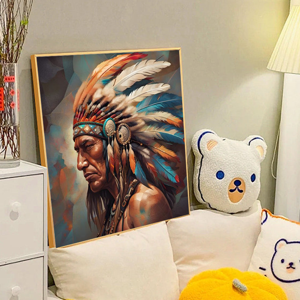 Indians - Full Round Drill Diamond Painting 40*40CM