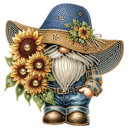 Sunflower Cowboy Goblin - Special Shaped Drill Diamond Painting 30*30CM