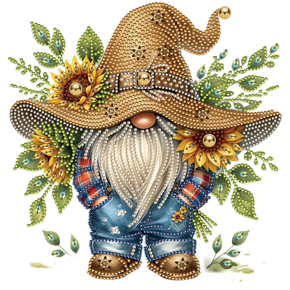 Sunflower Cowboy Goblin - Special Shaped Drill Diamond Painting 30*30CM