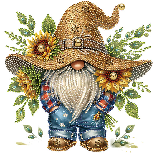 Sunflower Cowboy Goblin - Special Shaped Drill Diamond Painting 30*30CM