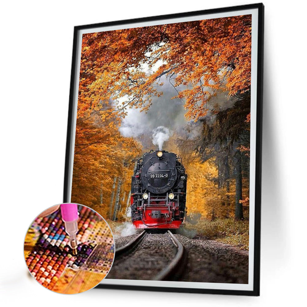 Country Train - Full Square Drill Diamond Painting 30*40CM