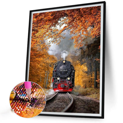 Country Train - Full Square Drill Diamond Painting 30*40CM