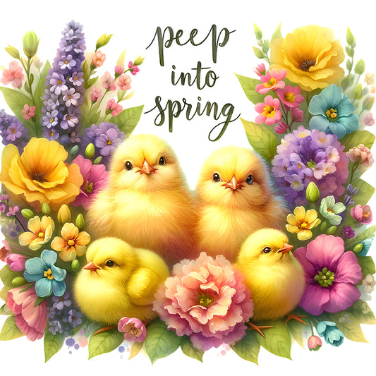 Easter Chick Bunny - Full Round Drill Diamond Painting 30*30CM