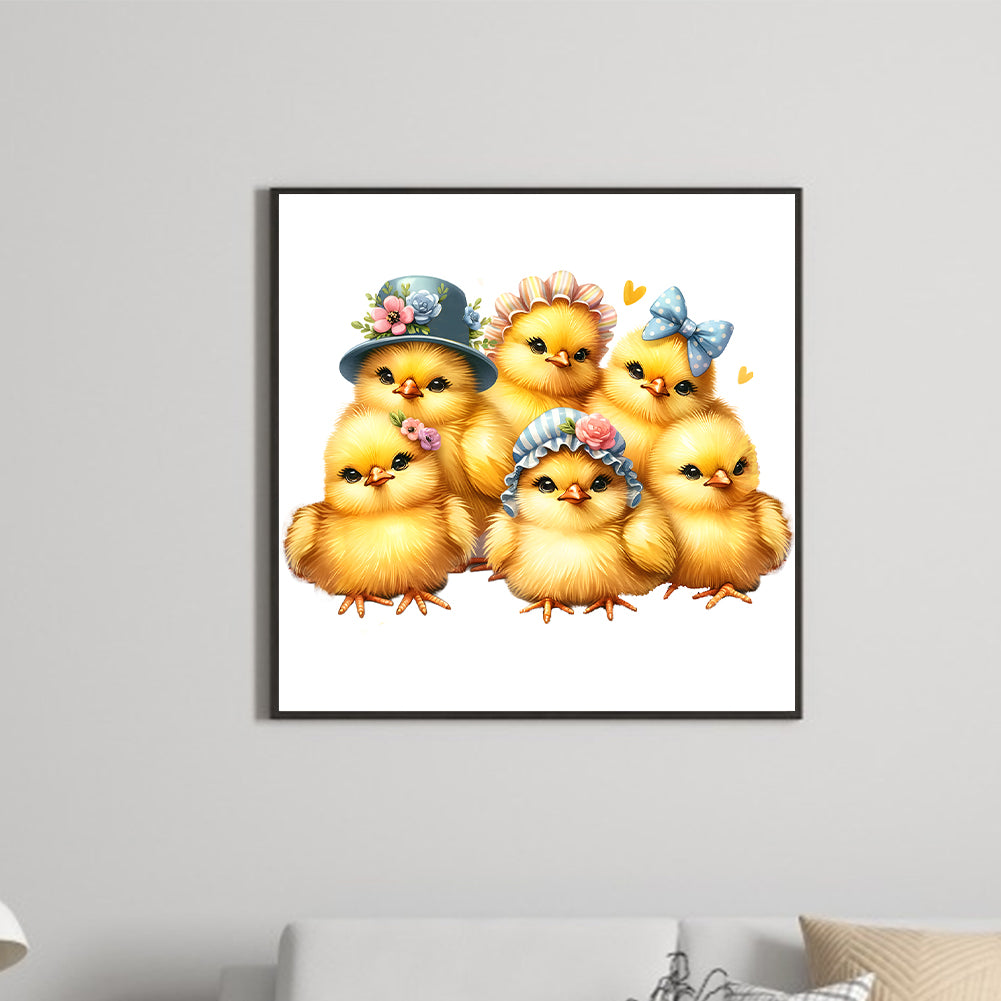 Easter Chick Bunny - Full Round Drill Diamond Painting 30*30CM